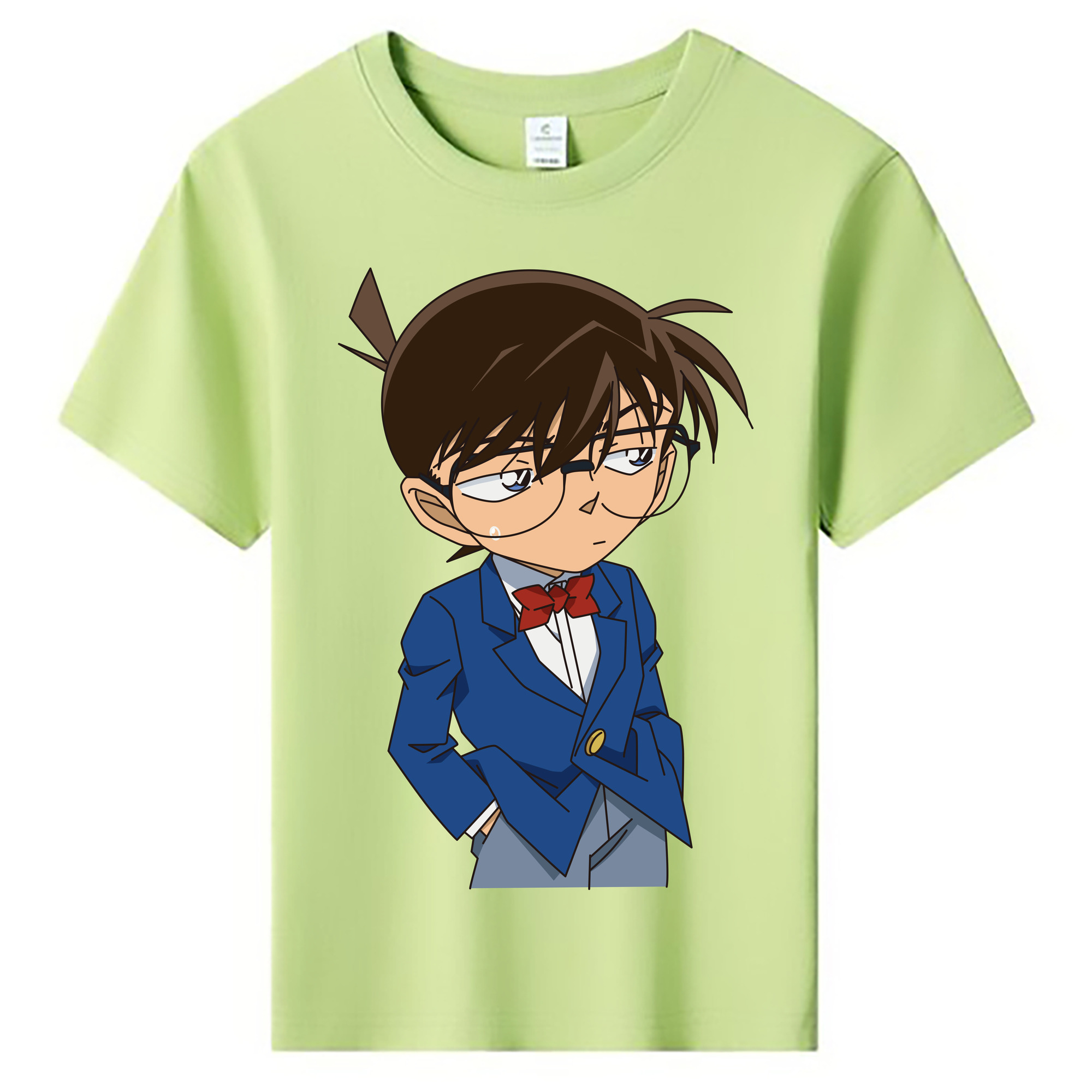 （画像用） 名探偵コナン 江戸川 コナン Detective Conan Conan Edogawa 綿100％キッズTシャツ（フロントプリント）